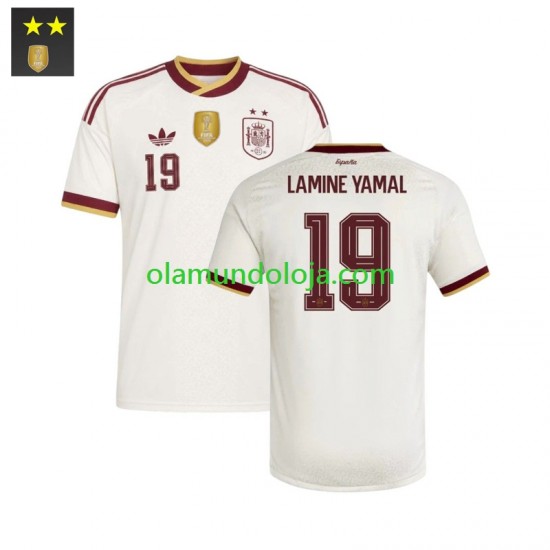 Camisola Espanha Lamine Yamal 19 Homem Equipamento Segundo 2026-2027 Manga Curta